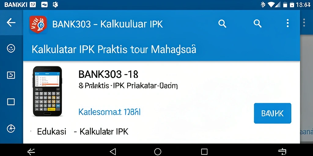 Antarmuka BANK303 yang menampilkan kalkulator IPK yang sederhana dan mudah digunakan.