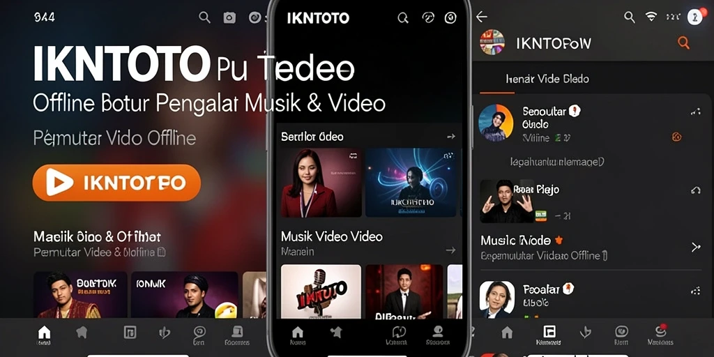 Antarmuka pengguna IKNTOTO untuk pemutar video offline yang menarik.