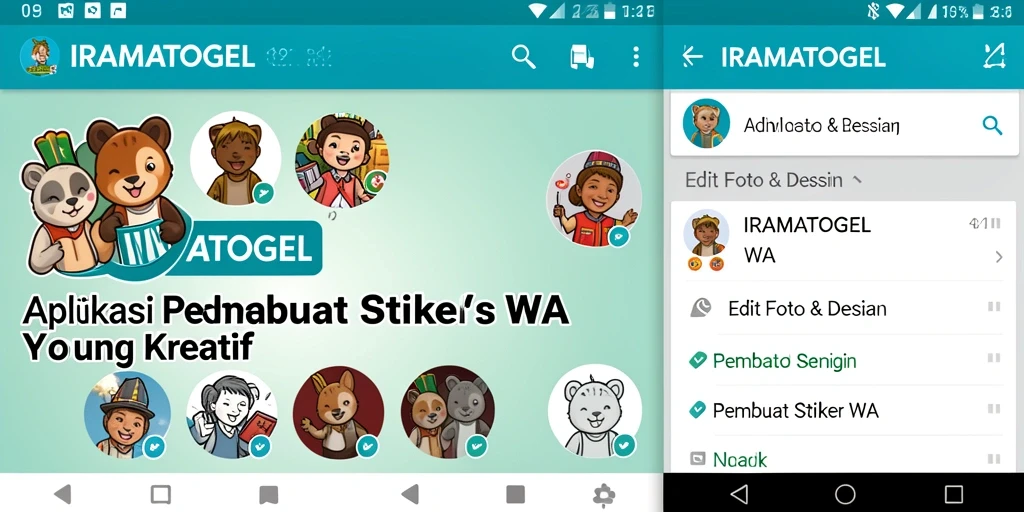 Antarmuka aplikasi IRAMATOGEL yang user-friendly untuk membuat stiker WA.