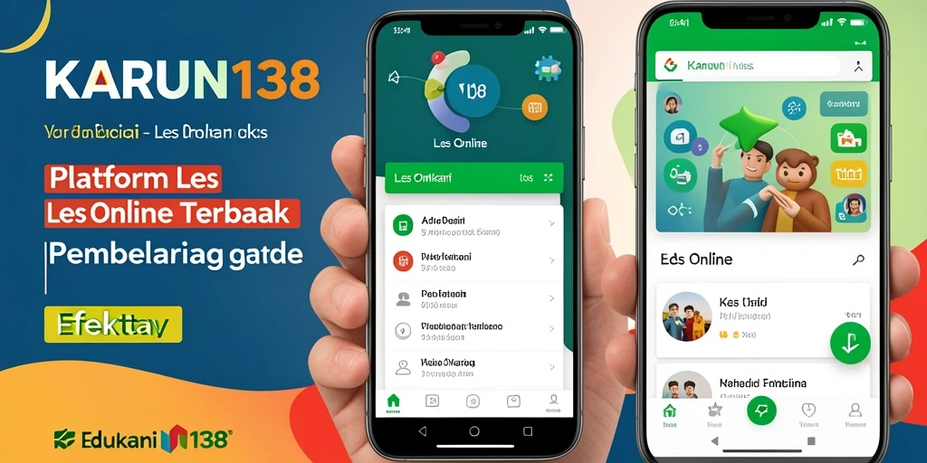 Antarmuka aplikasi Les Online yang menarik dan mudah digunakan.