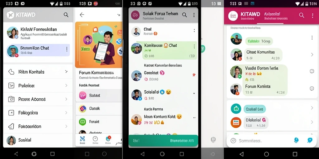 Tampilan antarmuka KITAWD yang ramah pengguna dengan fungsi Forum Komunitas.