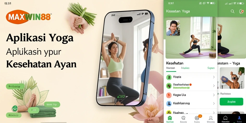 Antarmuka pengguna aplikasi MAXWIN88 menampilkan latihan yoga yang terstruktur dengan baik.