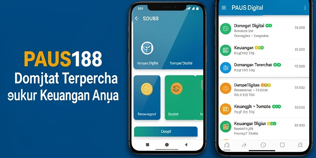 Tampilan antarmuka aplikasi Dompet Digital PAUS188 yang bersih dan modern.